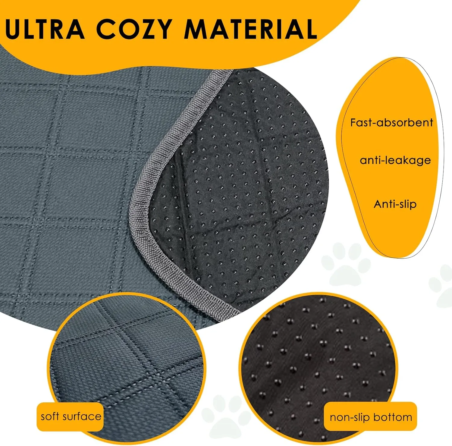2 Pack Guinea Pig Cage Liners Washable Guinea Pig Bedding Super Absorbent | Waterproof | Non Slip| Reusable Guinea Pig Pee Pads for Small Animals Cages Rabbit Hamster Rat - 48" x 24"