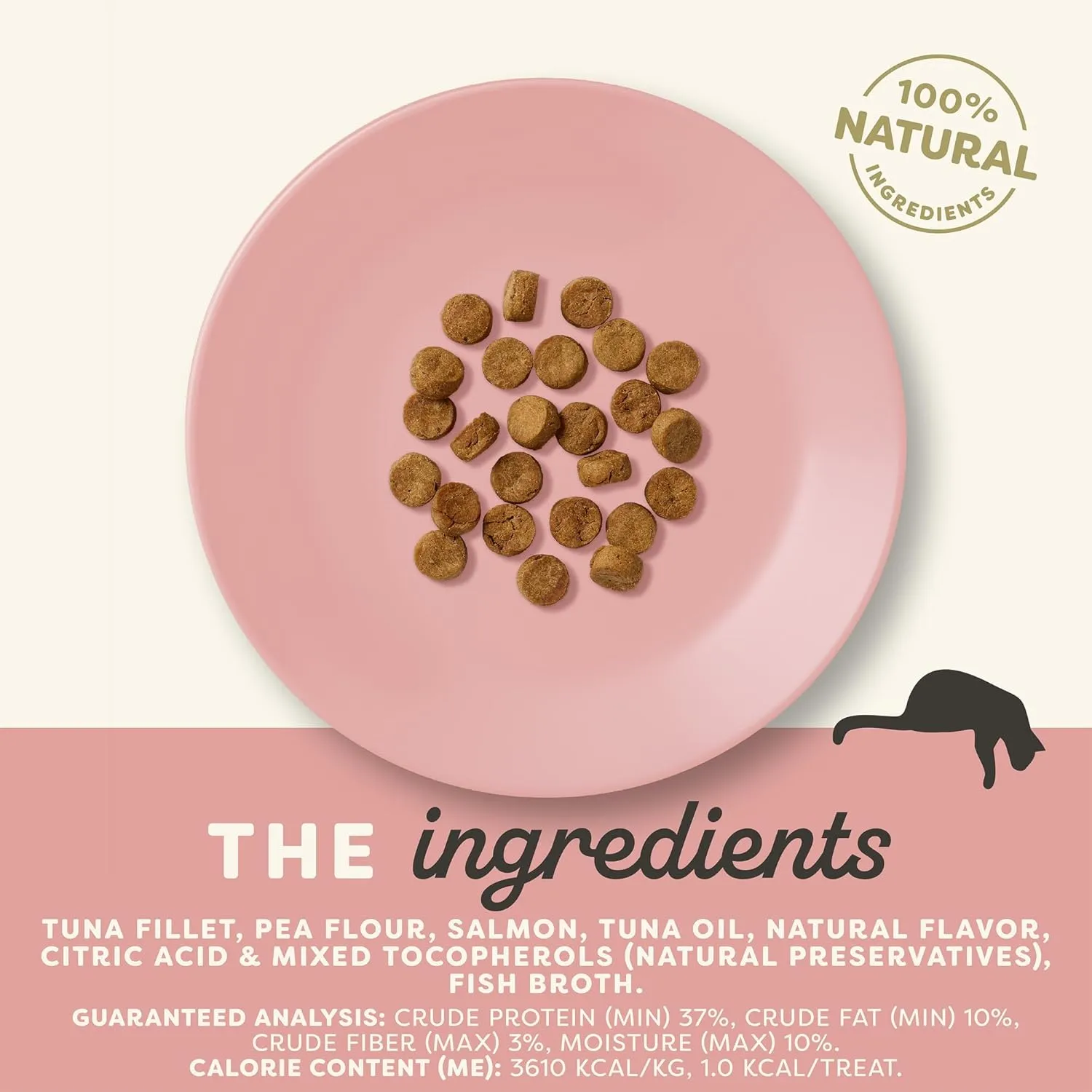 Applaws Natural Limited Ingredient Crunchy Cat Treats, High-Protein & Grain-Free Tuna & Salmon Snacks for Cats (12 x 2.0oz Bags)