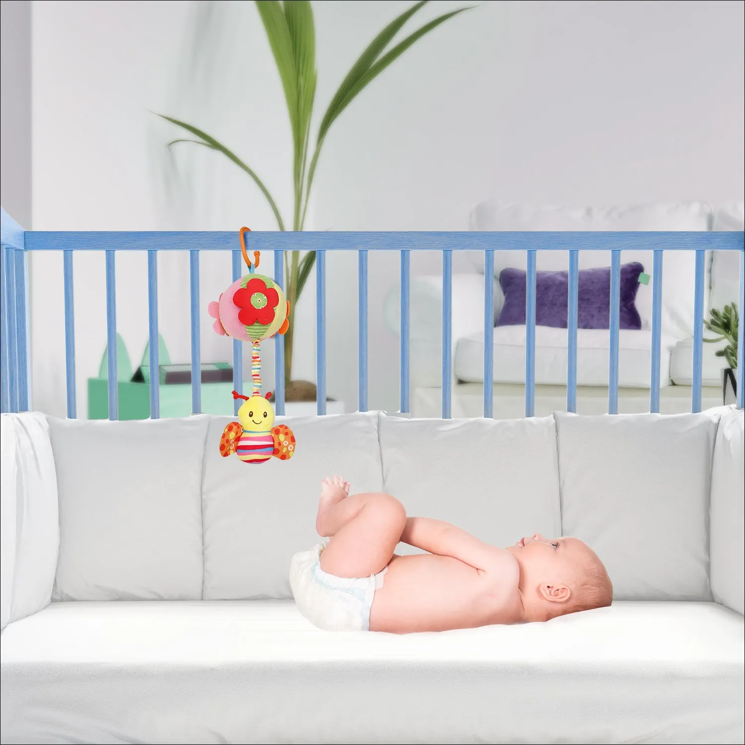 Baby Moo Butterfly Multicolour Hanging Pulling Toy