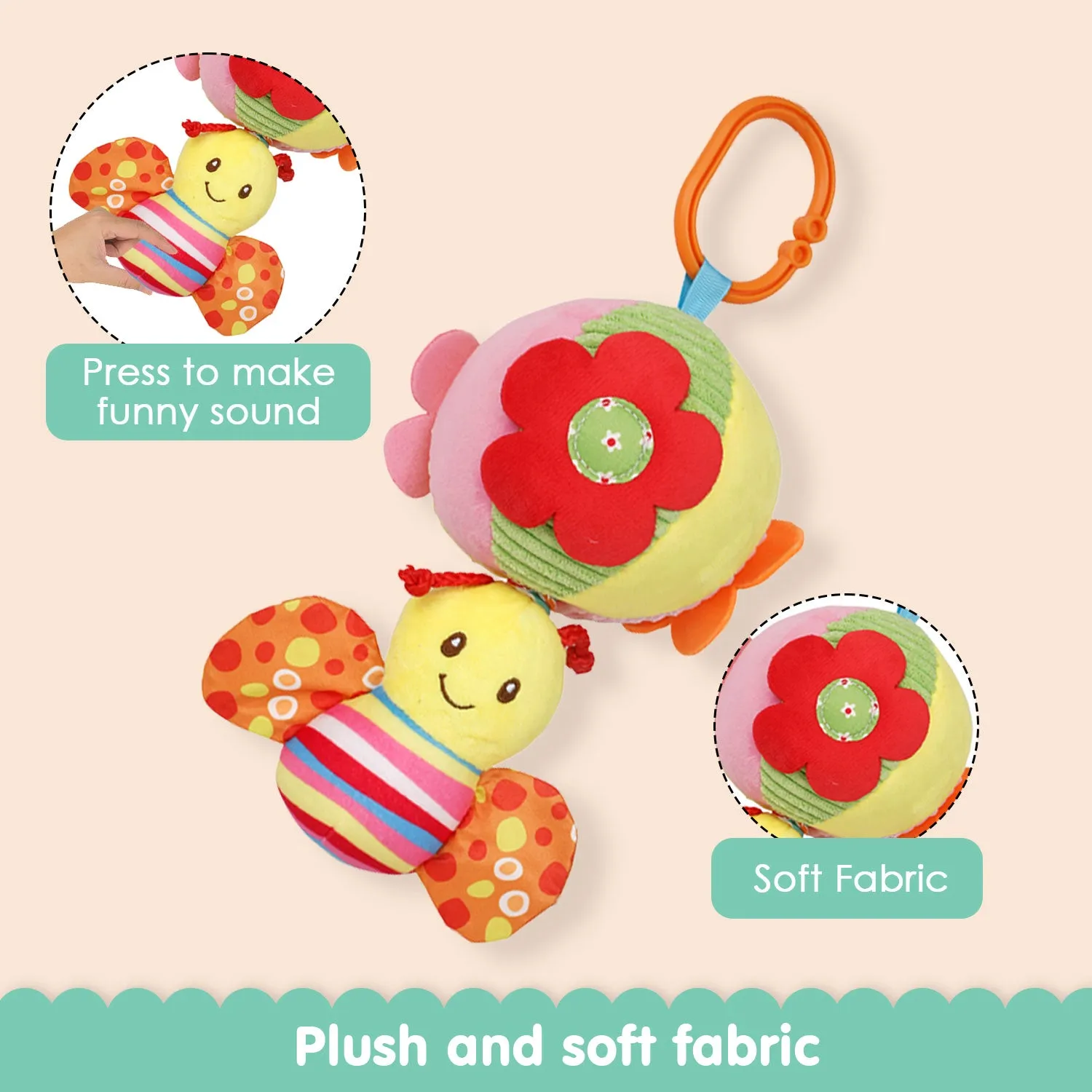 Baby Moo Butterfly Multicolour Hanging Pulling Toy