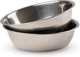 Bonza Two Piece Replacement Stainless Steel Dog Bowls for Pet Feeding Station. For Small Dogs and Cats,12oz