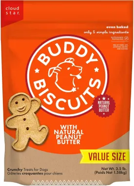 Buddy Biscuits 3.5 lbs. Bag of Crunchy Dog Treats Made with Natural Peanut Butter