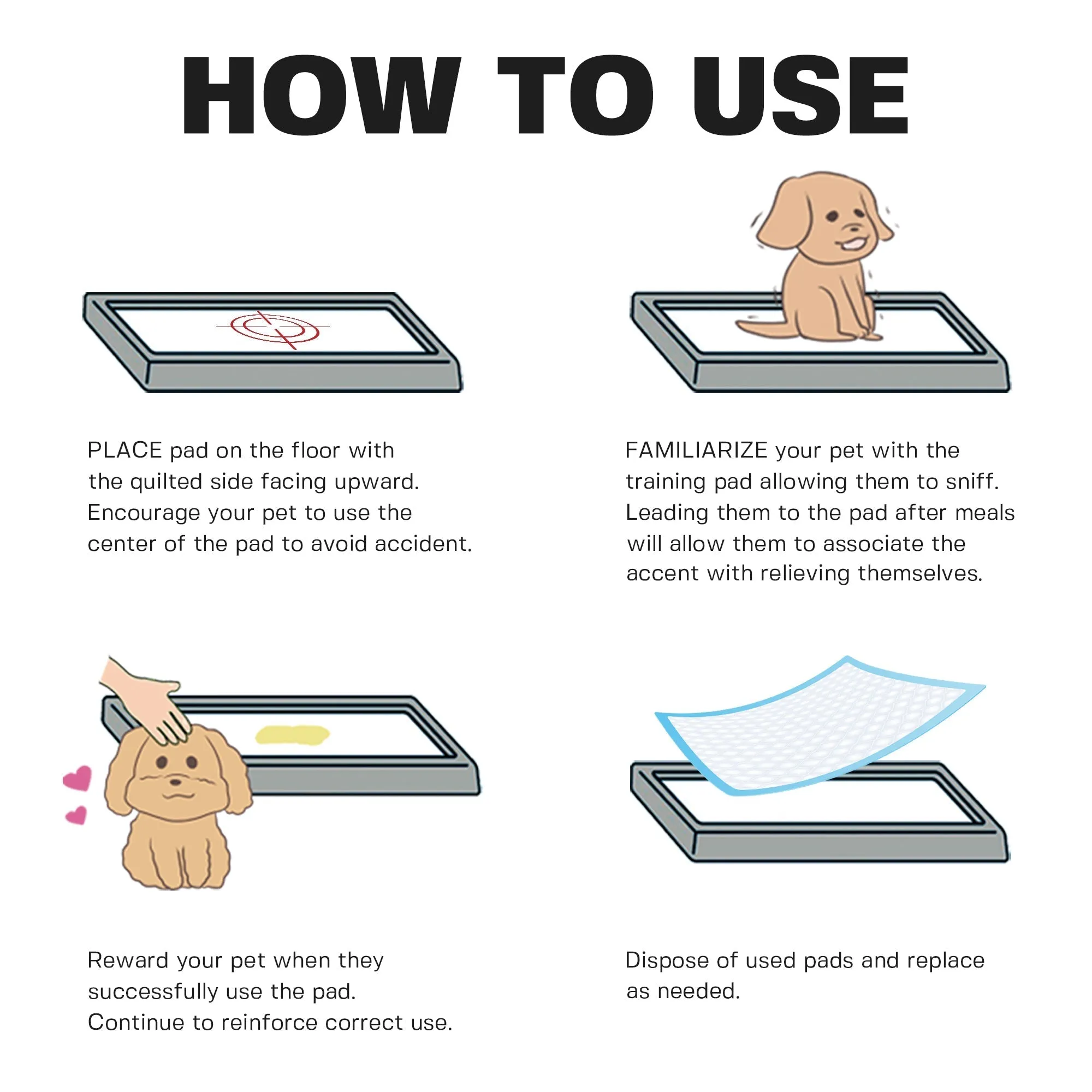 BV Pet Disposable Potty Training Pee Pads - Dog, Cat, Rabbit, Guinea Pig, 17" x 24", 100-Count