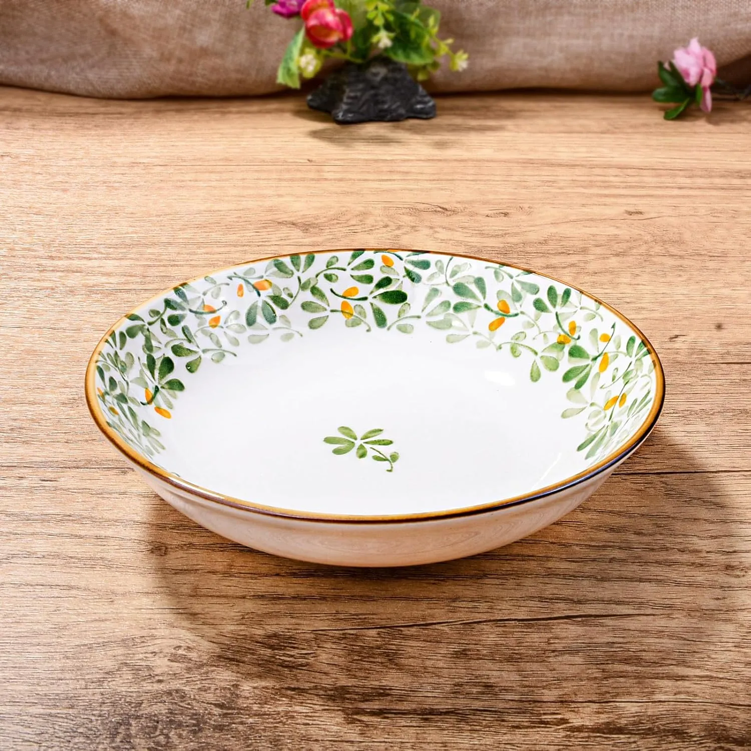 Ceramic Cat Plates Set of 2 Porcelain Dog Bowls for Wet Food Wide Bowl to Relieve Whisker Fatigue, Shallow Bowl for Kittens and Small Animals
