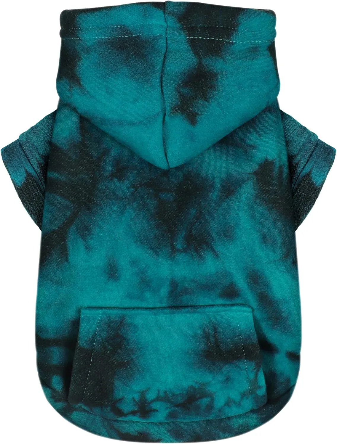 Chic Tie-Dye Dog Hoodie with Practical Pocket - Fashionable and Cozy Sweatshirt for Small, Medium, and Large Dogs, Ideal for Casual Outings and All-Day Comfort in Vibrant Colors. Cyan M