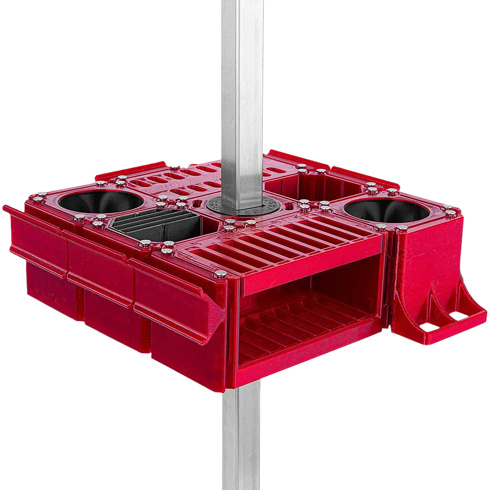 Custom Cube Tool Caddy Jolly Red by Vanity Fur
