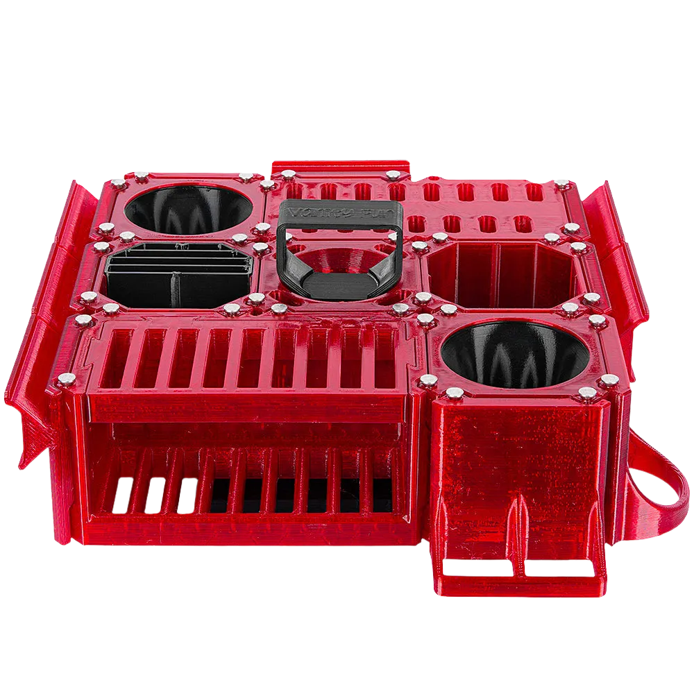 Custom Cube Tool Caddy Jolly Red by Vanity Fur