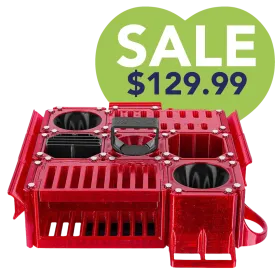 Custom Cube Tool Caddy Jolly Red by Vanity Fur