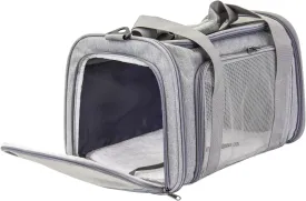 dbest products Pet Smart Cart Carrier Sport, Grey, Soft Sided Collapsible Folding Travel Bag, Dog Cat Airline Approved Tote Luggage Backpack