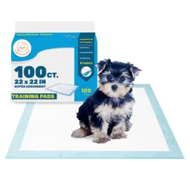 Fluffy Ventures Pet Potty Training Pads - Dog and Puppy, 22" x 22", 100/600/1200 Count, Bulk