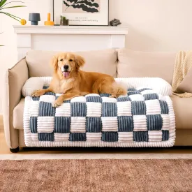 FUNNY FUZZY Pet Couch Covers for Sofa, Large Dog Couch Cover Protector Plush Pet Bed Mat for Furniture Protector, X-Large. Muted Grey