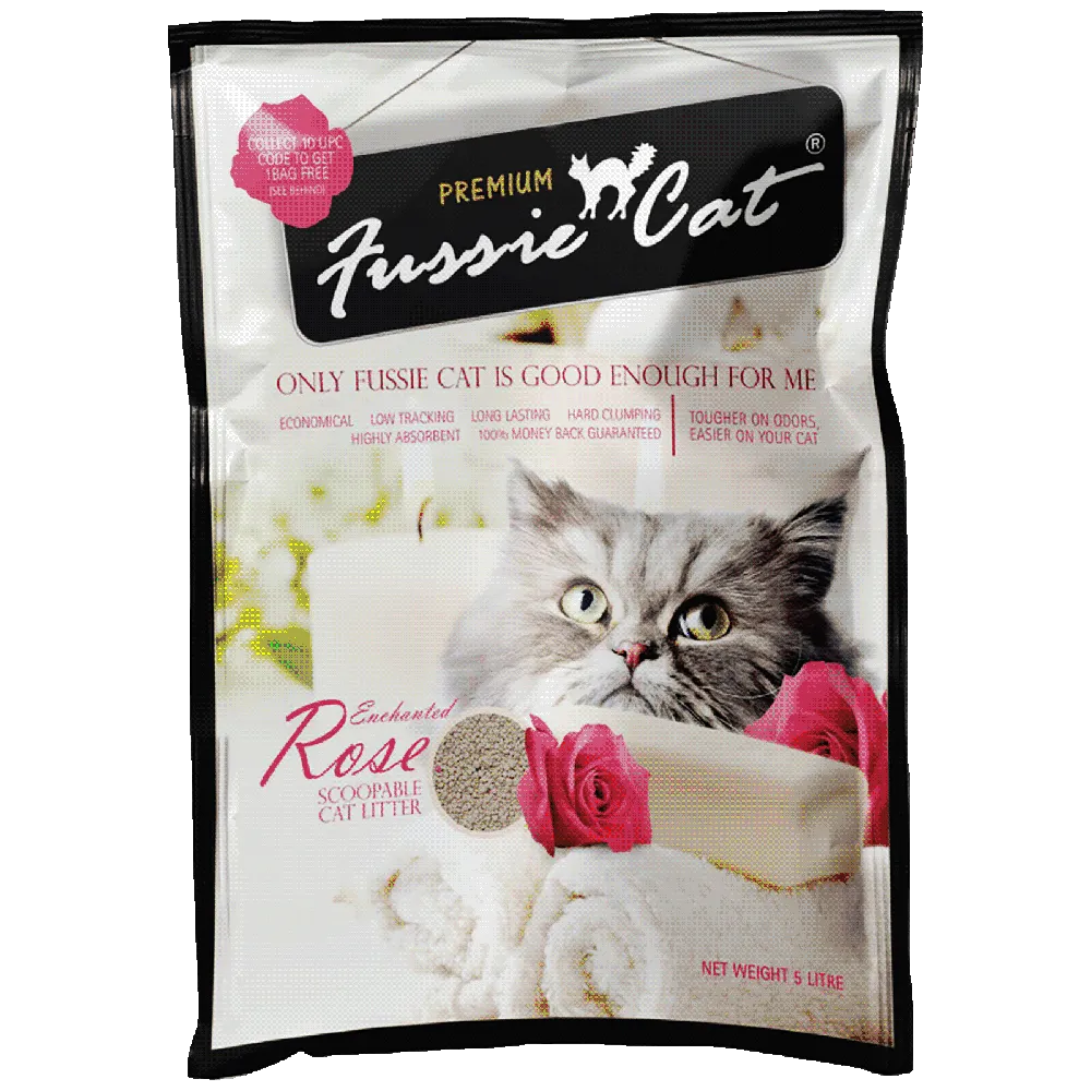 Fussie Cat Bentonite Litter Enchanted Rose 10L