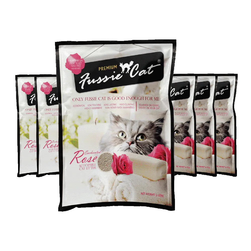 Fussie Cat Bentonite Litter Enchanted Rose 10L