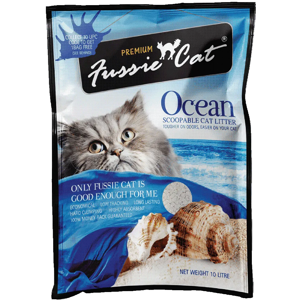 Fussie Cat Bentonite Litter Ocean 10L