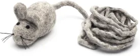 Glaciart One Felt Mouse Cat Toy  Soft Fuzzy Enrichment 100% Natural Wool - Interactive Catnip Play Cat Toy Set - Safe for Pets, Non-AZO Colored Dyes - 100 Long