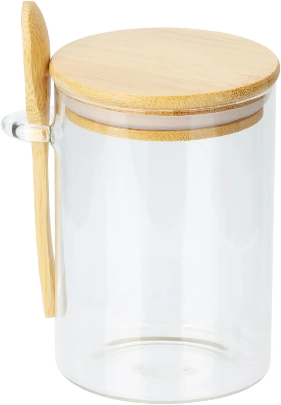 Glass Food Storage Containers with Lid17fl.oz, Glass Jars with Airtight Lid, Clear Food Storage Jar, Coffee Glass Canister For Pantry Noodles Flour Cereal Sugar Tea Coffee Beans
