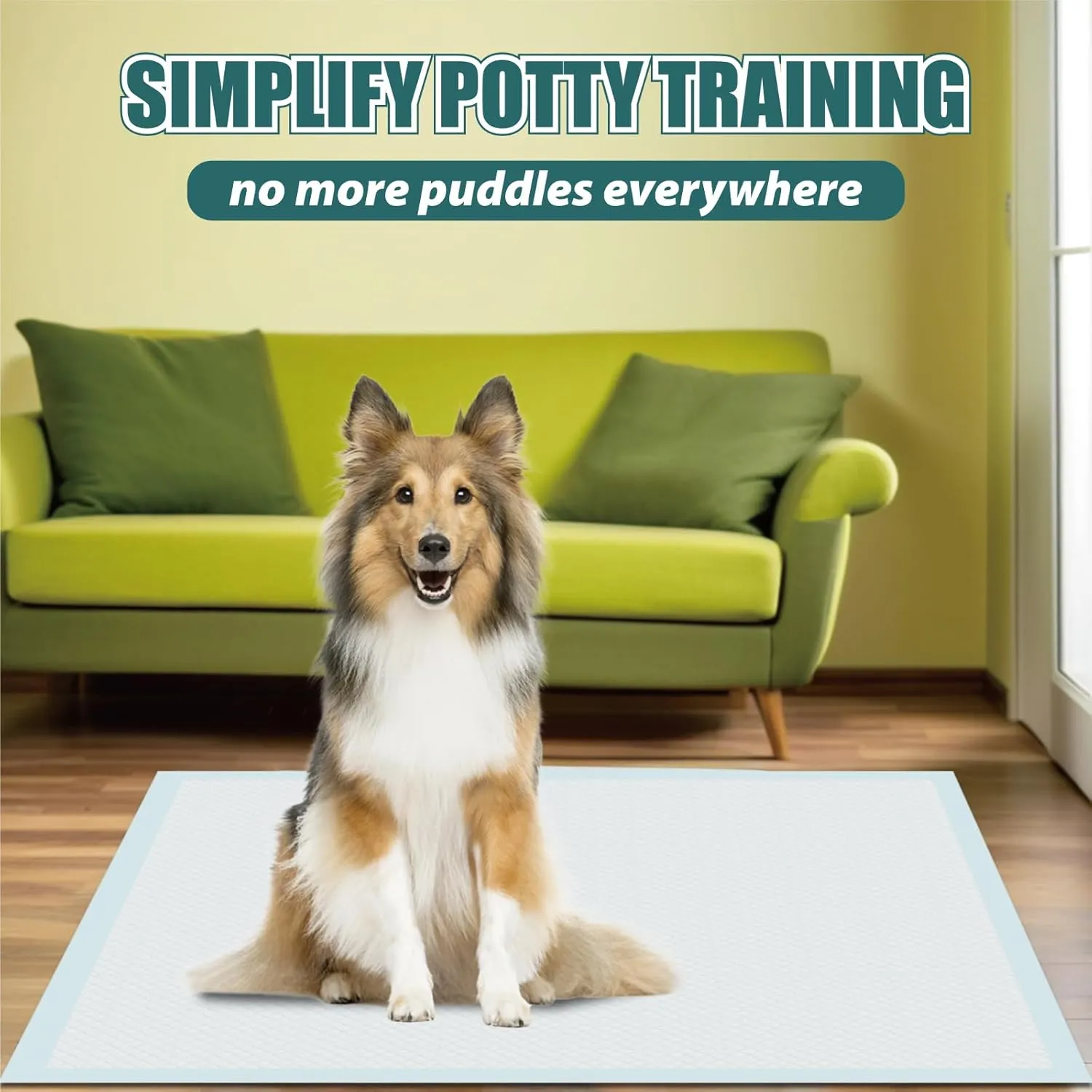 GWT Puppy Pads 40 Count, X-Large 5-Layer Pee Pads for Dogs Leak-Proof Quick-Dry Design,Potty Training Underpads for All Pets