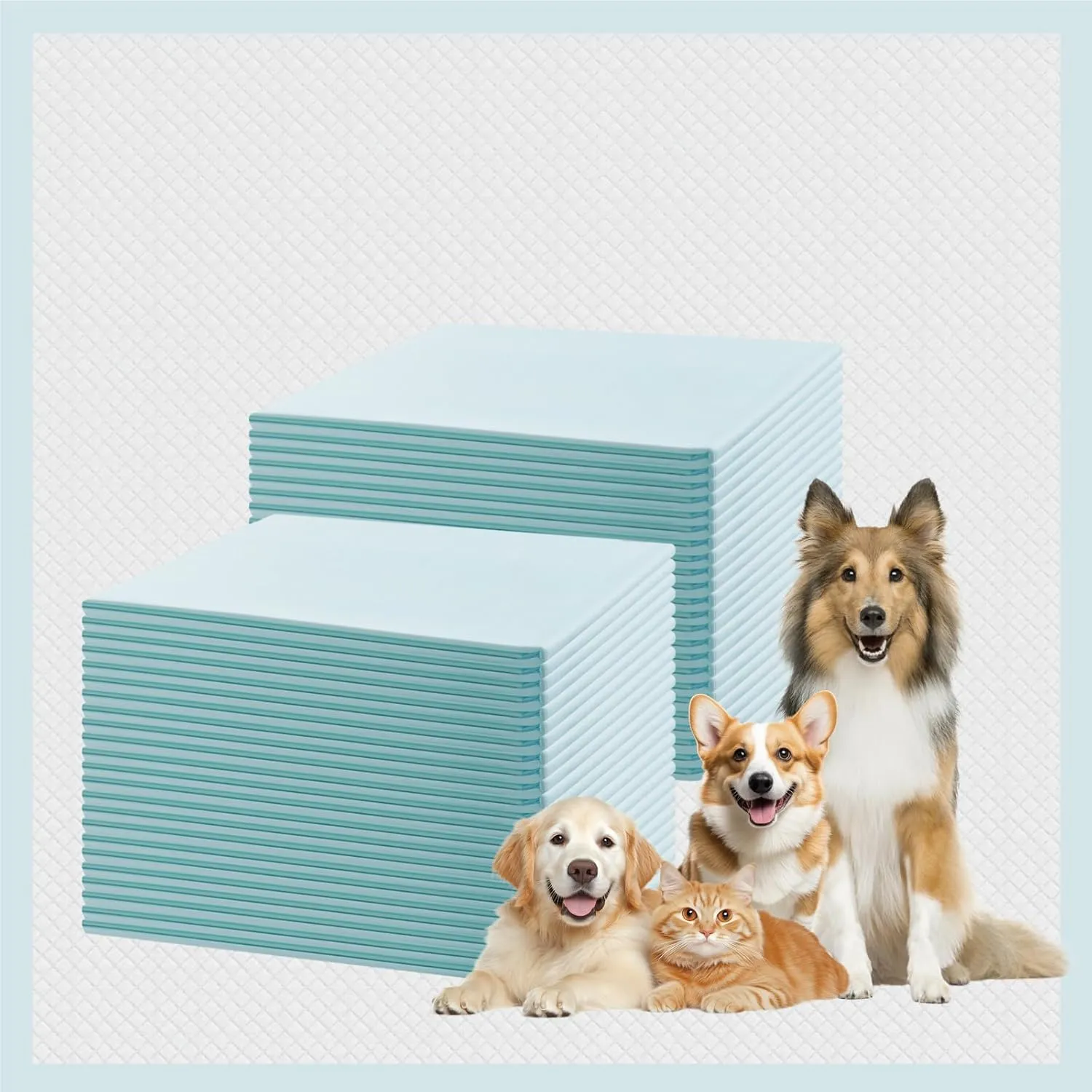 GWT Puppy Pads 40 Count, X-Large 5-Layer Pee Pads for Dogs Leak-Proof Quick-Dry Design,Potty Training Underpads for All Pets