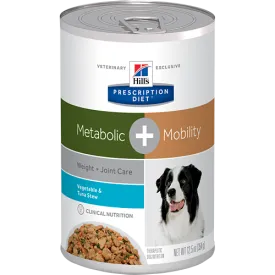 Hills Prescription Diet Metabolic   Mobility Vegetable & Tuna Wet Dog Food