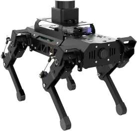 HIWONDER Quadruped Robot for RaspberryPi 5 ROS2 ROS1 Smart Robot Dog with AI Vision TOF Lidar SLAM Mapping and Navigation ROS Open Source Robotic Kit for Adults and Teens, PuppyPi Pro & RPi5 4GB