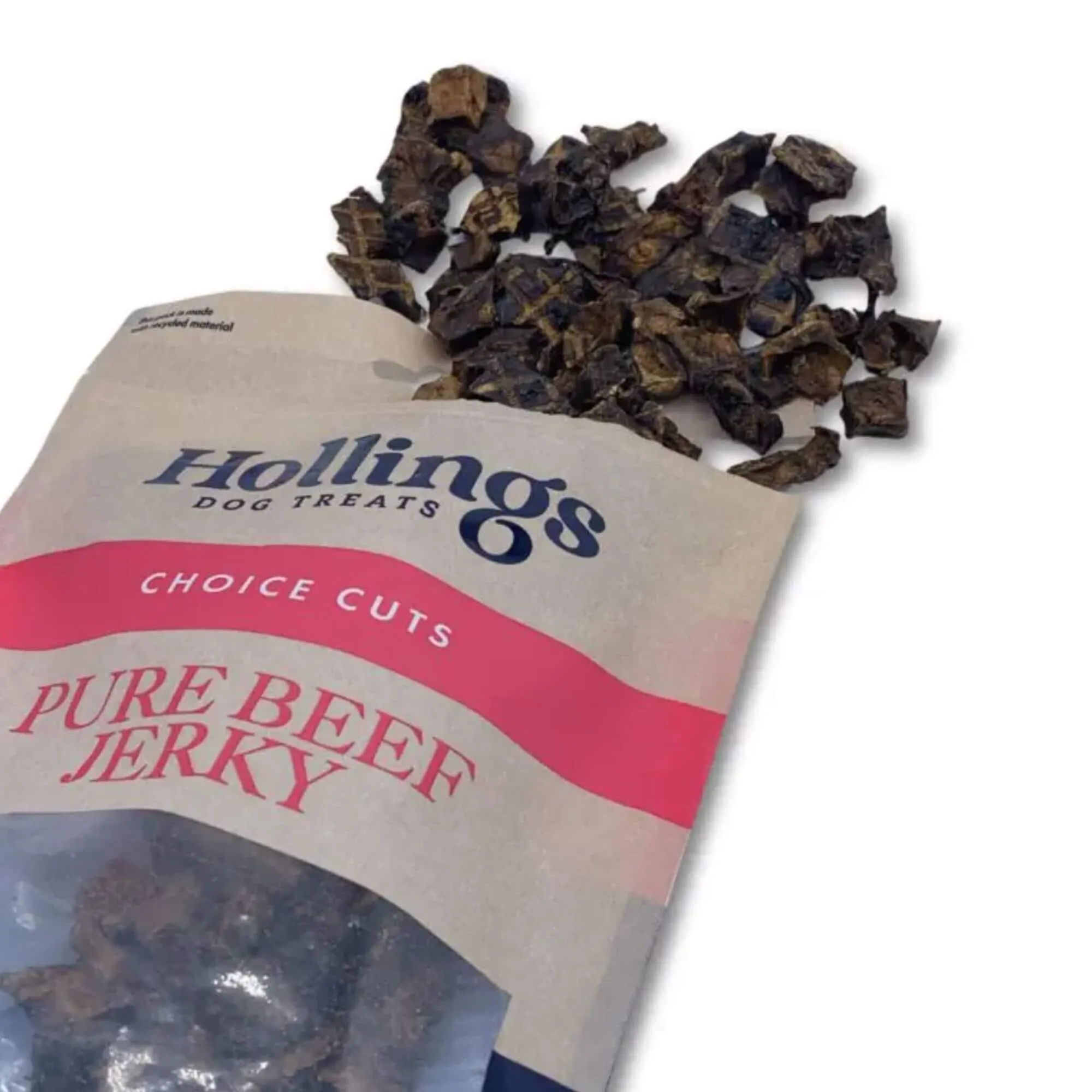 Hollings Pure Beef Jerky Natural Dog Treats 8 x 100g Packs