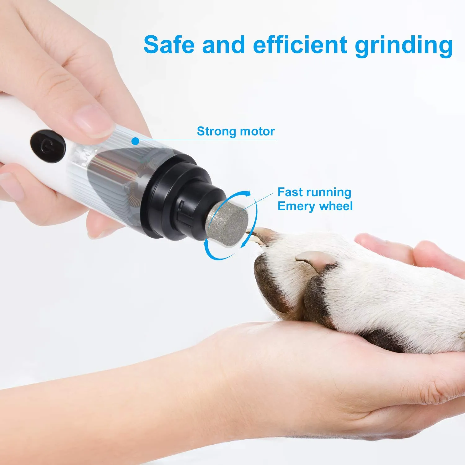 HTPS Rechargeable Low Noise & Low Vibration Dog & Cat Nail Grinder