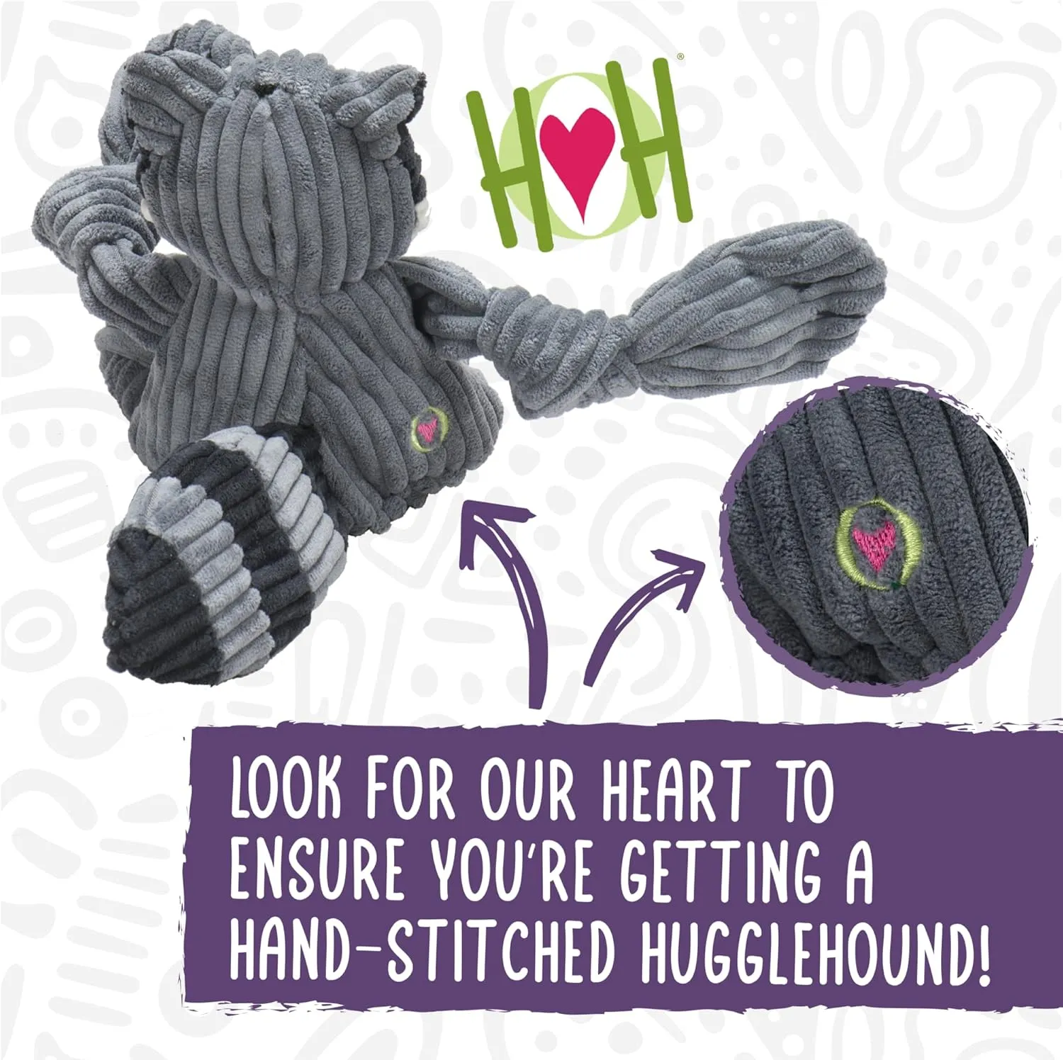 HuggleHounds Knotties Plush Dog Toy- Squeaky Interactive Puppy Toys- Soft Yet Tough, Reinforced, Durable Stuffed Pet plush Toy for All Breeds and Ages- for Small and Medium Dogs- Small Frog.