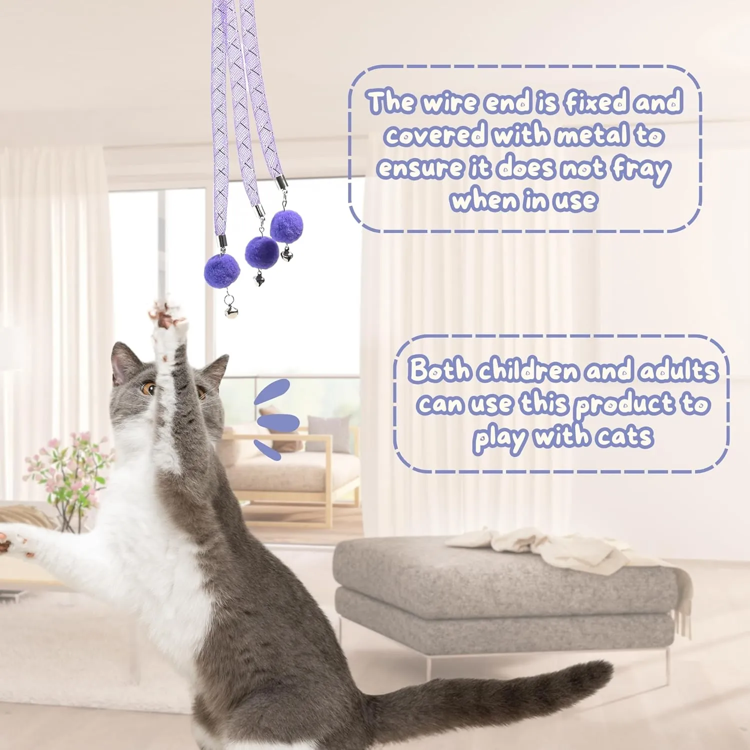 Interactive Indoor Automatic Toy to Promote Exercise and Reduce Stress (Small, Birds)