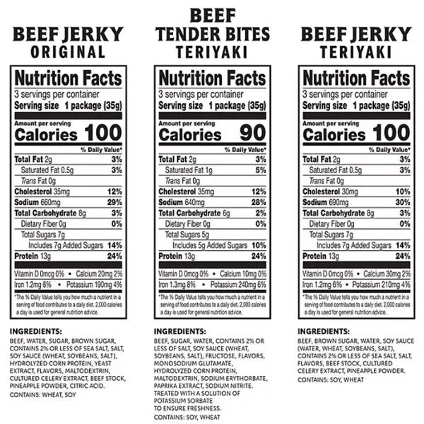 Jack Link's Variety Beef Jerky, 9 Count, 1.25 oz package, 11.25 oz net