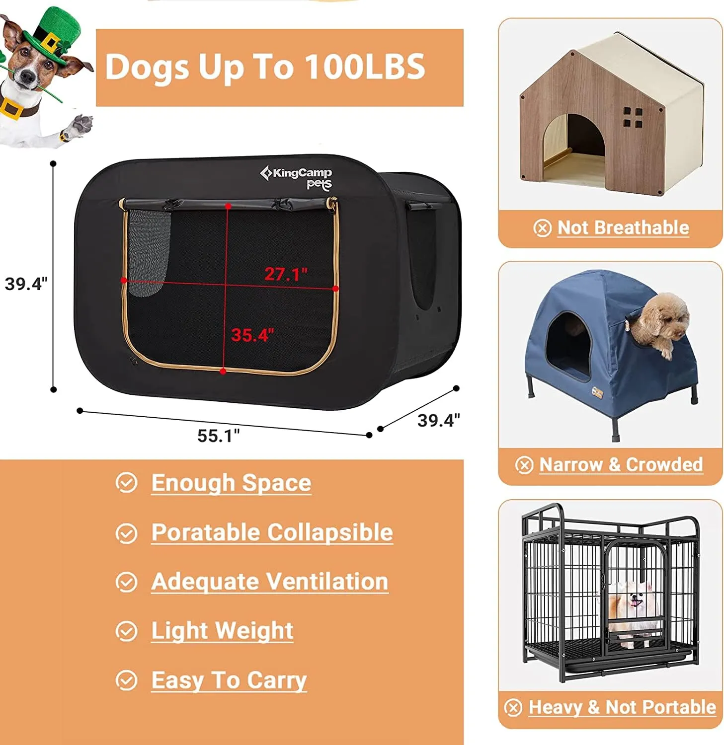 KingCamp PETS Pop Up Pet Tent- XXL