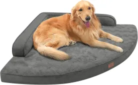 Large Orthopedic Dog Bed with Sides XL Dog Beds with Removable Washable Cover Non-Slip Waterproof Pet Bed for Extra Large Dogs - Dark Grey XL