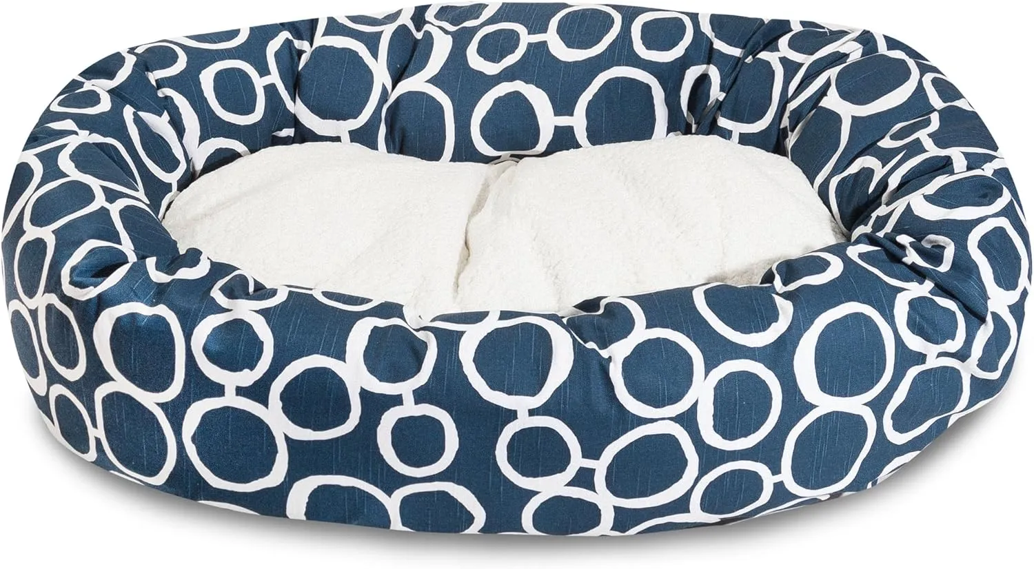 Majestic Pet 52" Fusion Navy Sherpa Bagel Bed