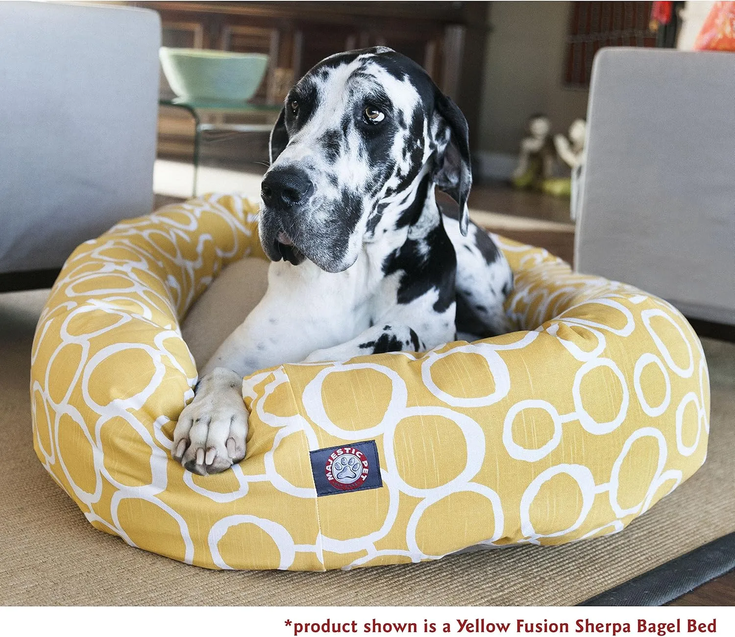 Majestic Pet 52" Fusion Navy Sherpa Bagel Bed