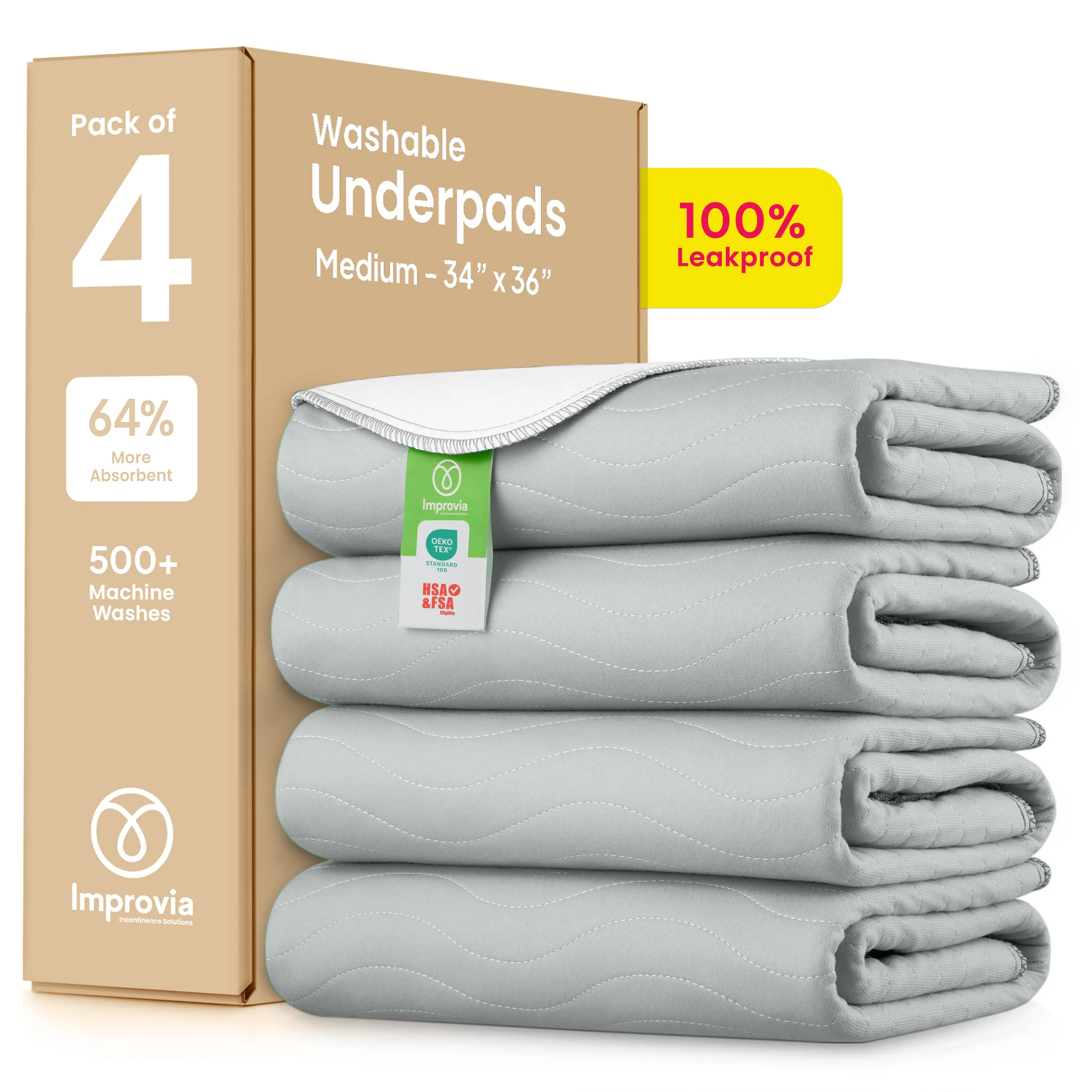 Medium - 34"x36" Washable Underpads