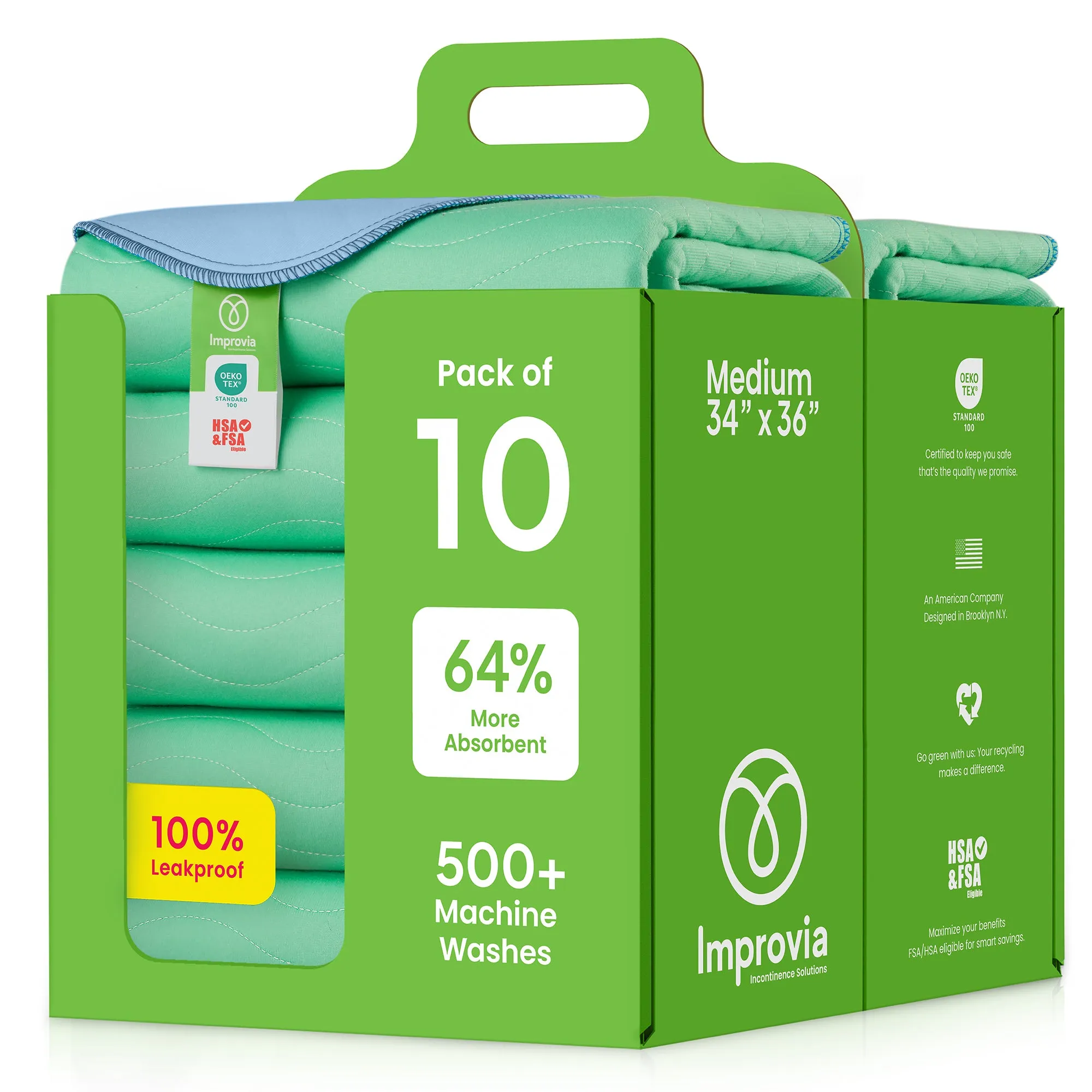 Medium - 34"x36" Washable Underpads