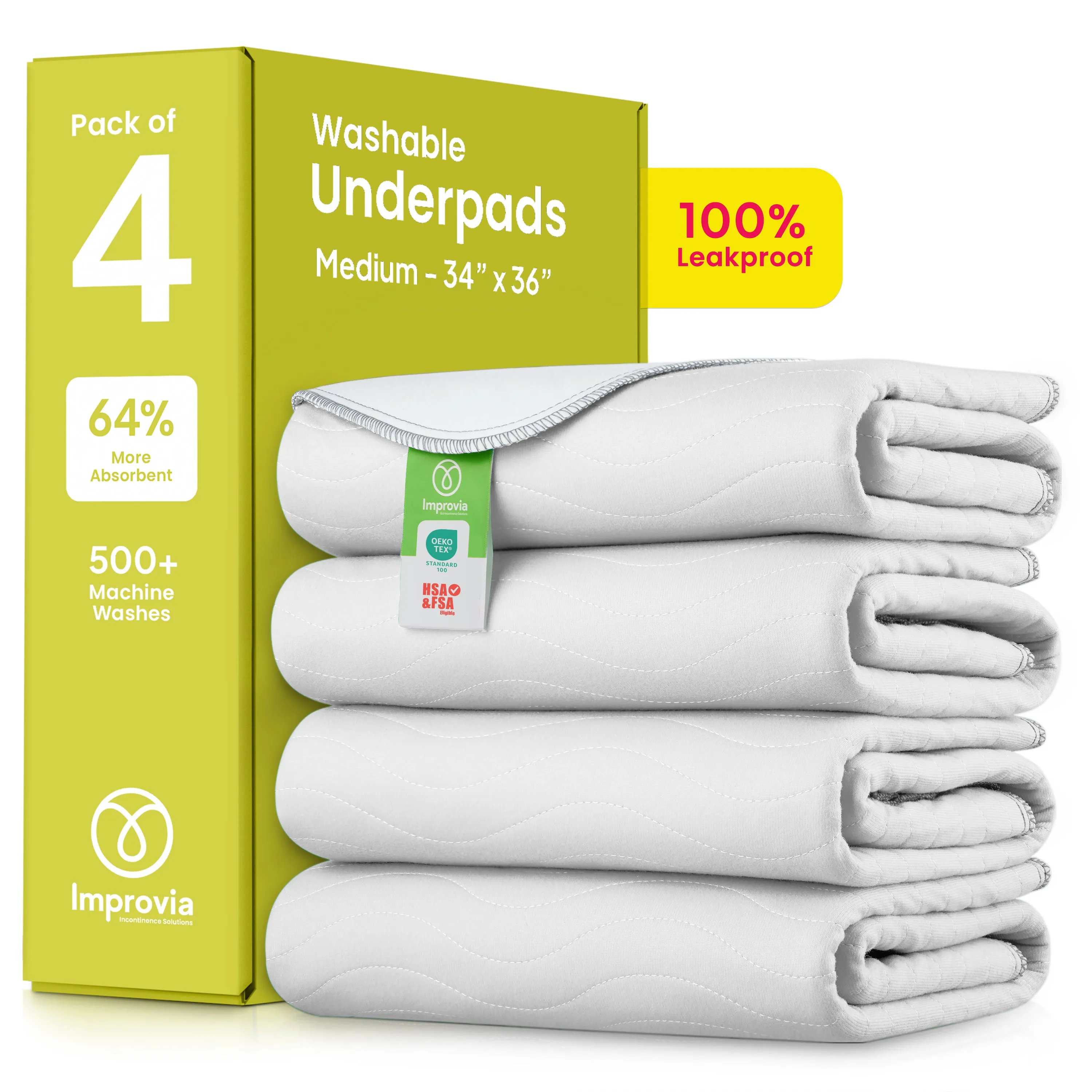 Medium - 34"x36" Washable Underpads