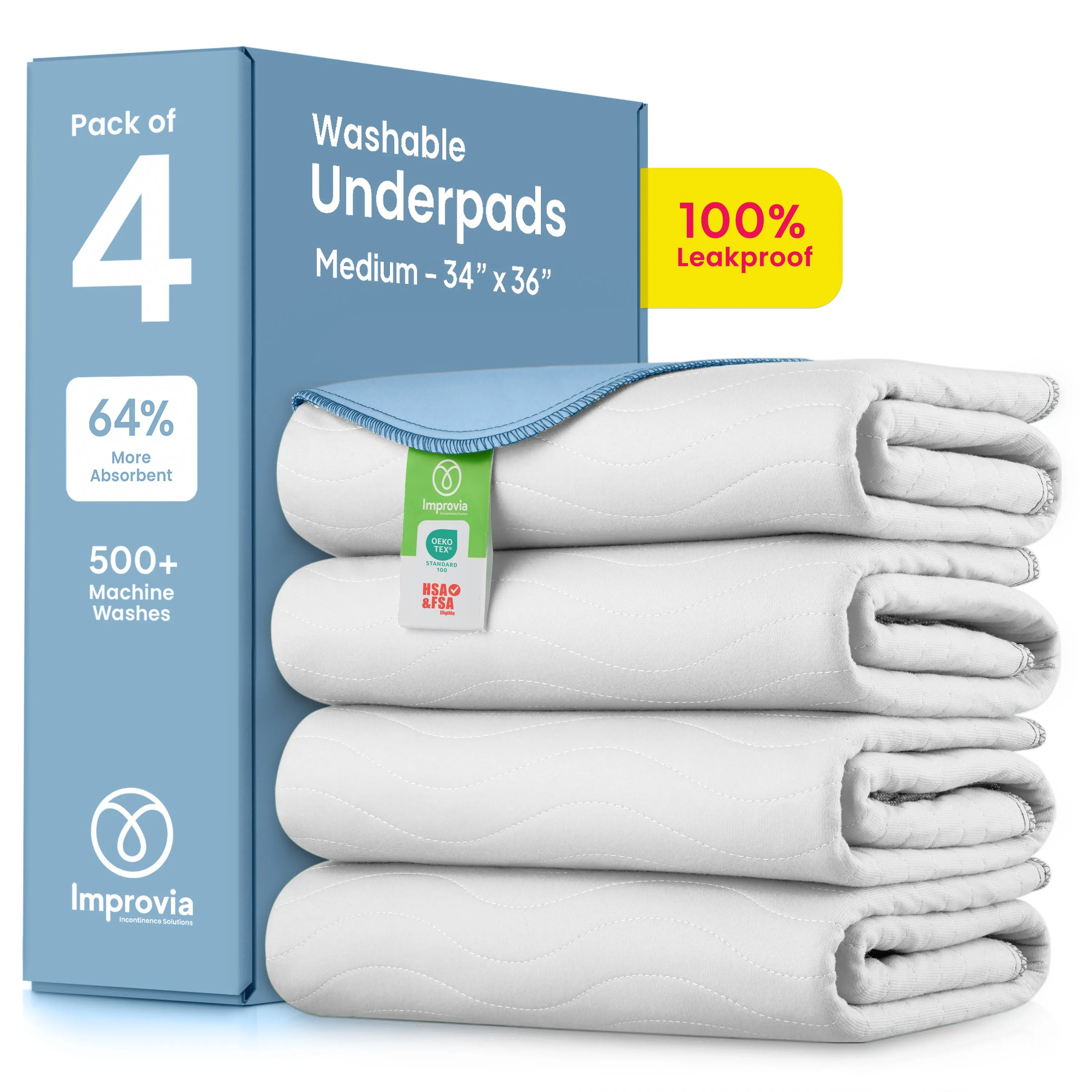 Medium - 34"x36" Washable Underpads