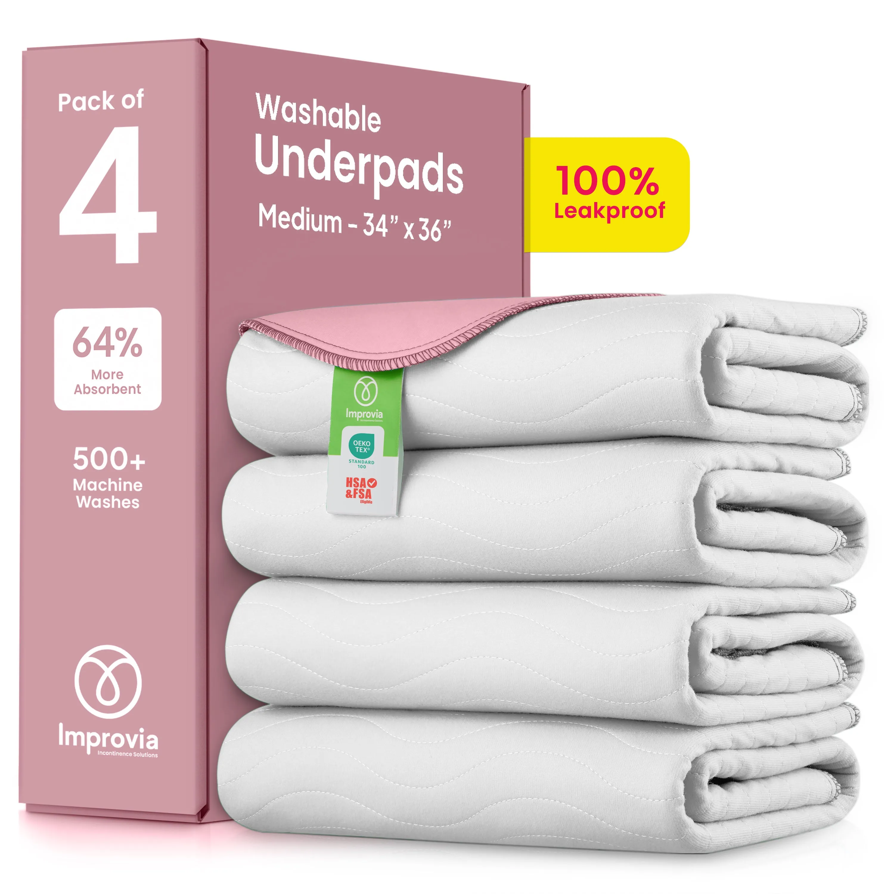 Medium - 34"x36" Washable Underpads