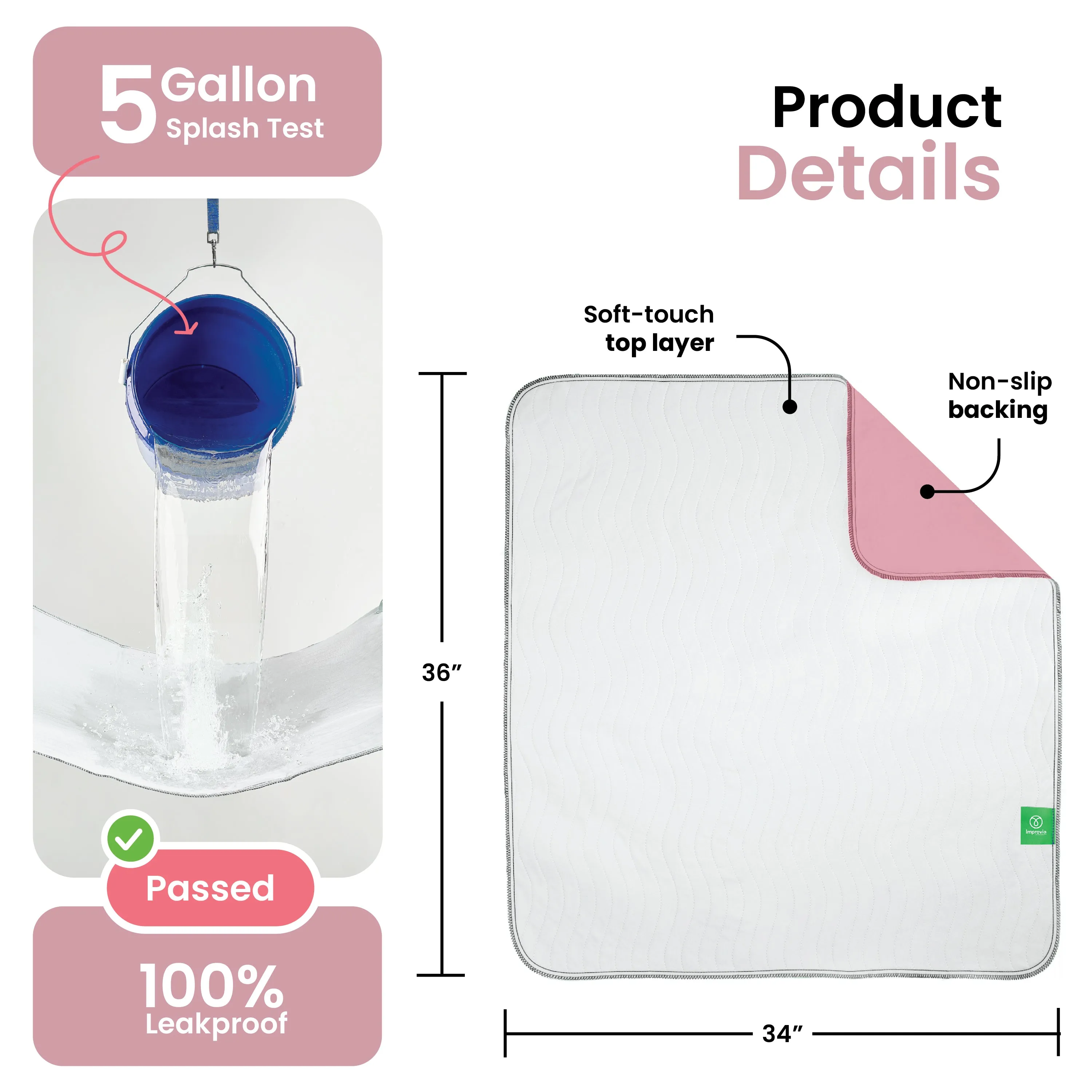 Medium - 34"x36" Washable Underpads