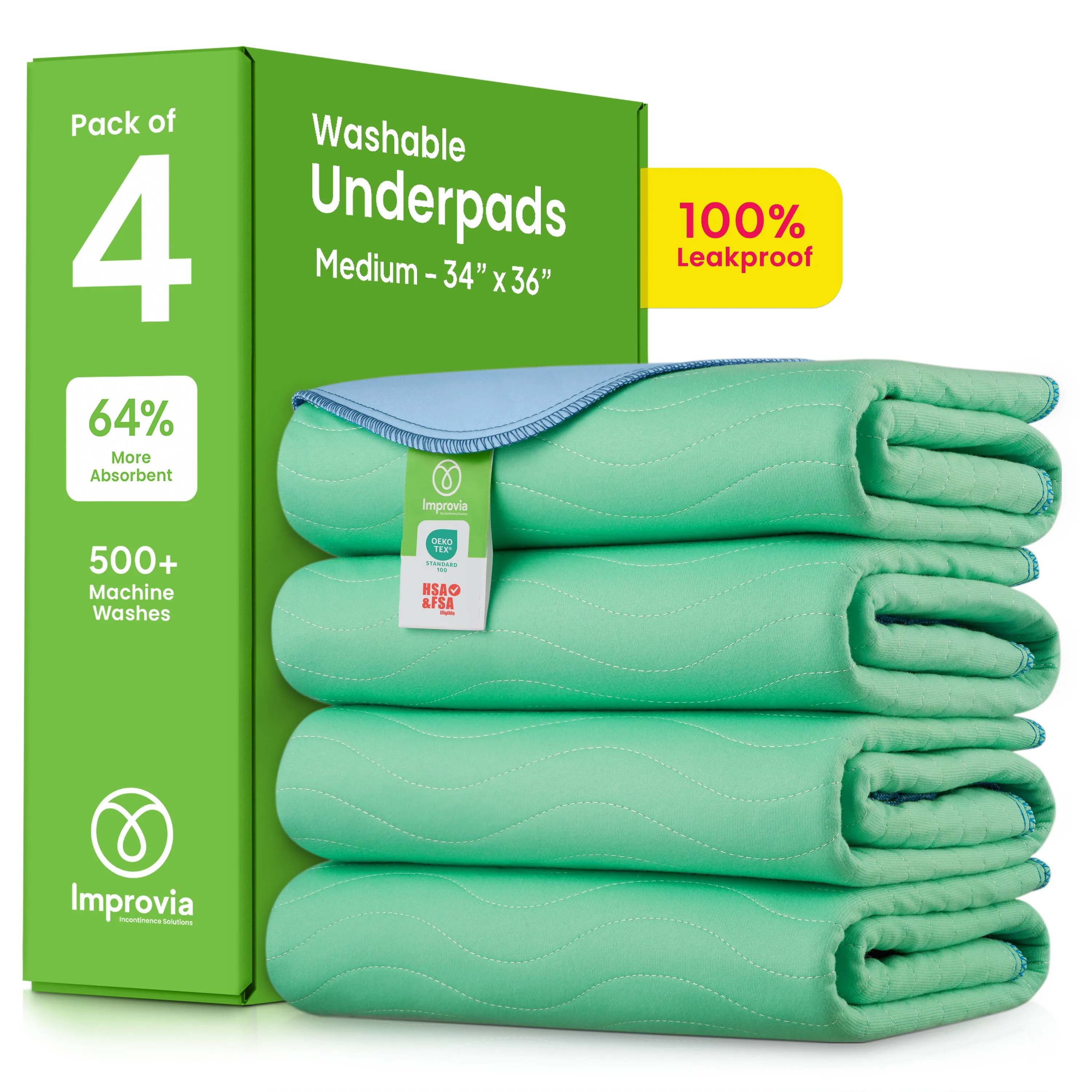 Medium - 34"x36" Washable Underpads