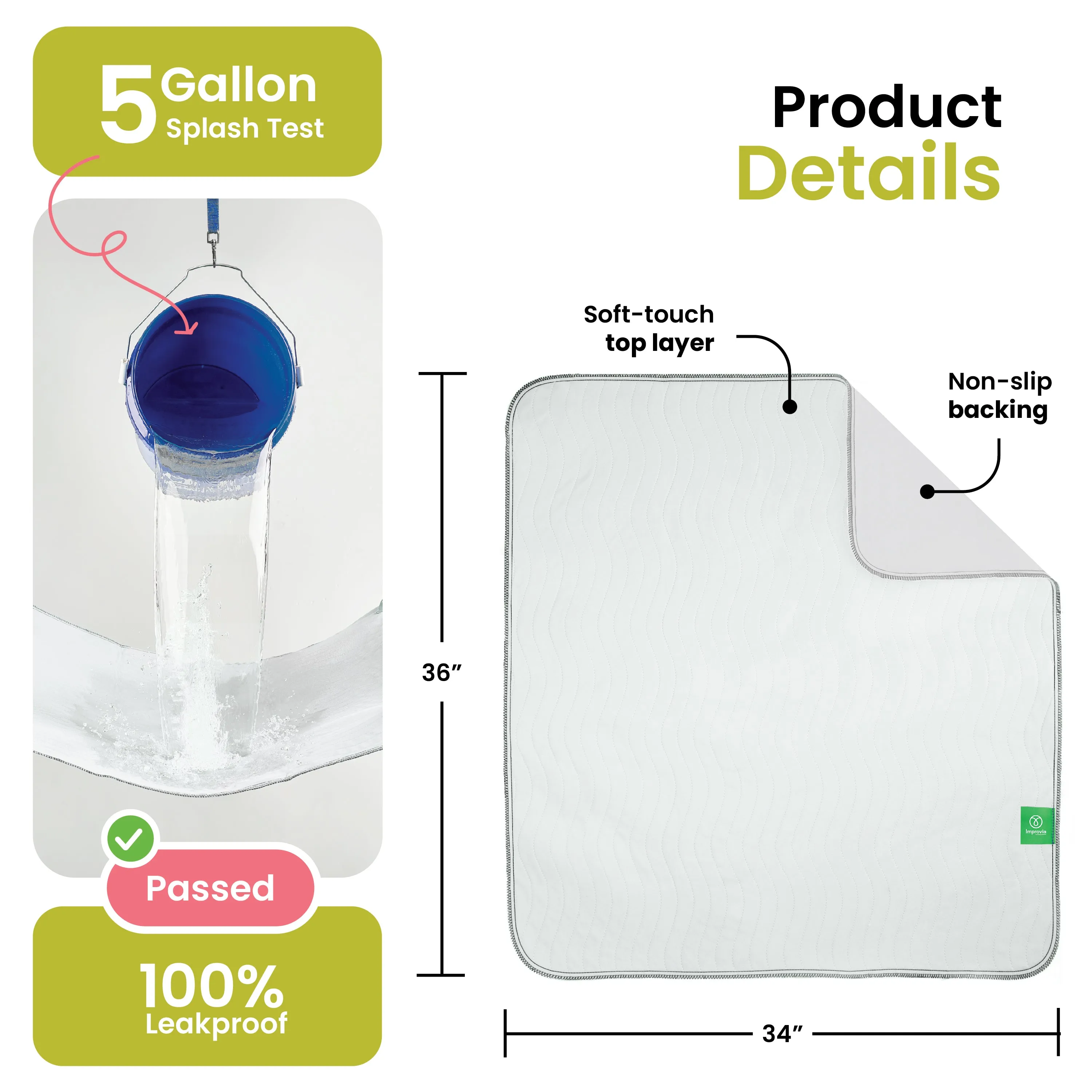 Medium - 34"x36" Washable Underpads