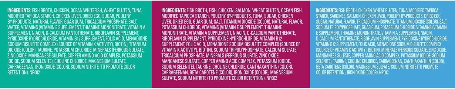 Meow Mix Seafood Favorites Chunks in Gravy Wet Cat Food Variety Pack, 2.75 Ounce (Pack of 12)