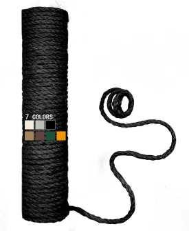 Natural Sisal Rope for Cat Scratcher, 1/4 Inch 65FT Sisal Rope for Cat Scratching Post Repair Replacement, Multi Color Cat Scratch Tree Rope Replacement, Solid Black