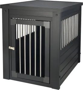 New Age Pet ECOFLEX Dog Crate End Table - Furniture-Style Pet Crate for Crate Trained Dogs - Stainless Steel Tubing & a Latched Closure - 10 Year Manufacturer's Warranty