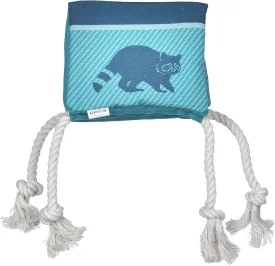 Orvis Dog Curious Raccoon Pup Tent Plush Toy with Treat Hiding Flaps; Tug and Treat Dog Toy - Durable, Interactive Chew Toys with Squeaker; with Fun Tug Ropes for Extra Fun