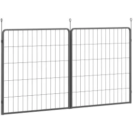 PawHut 2 Piece Dog Pen Expansion Pack for 80cm High Animal Pen with 3 Connecting Stakes