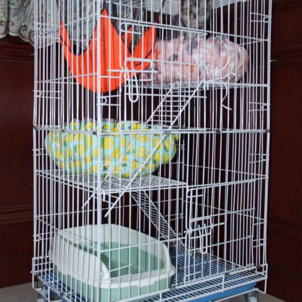 PAWS ASIA Factory Cheap Foldable Indoor Large 3 Layer Cat Cages With Tray Pet House For Sale