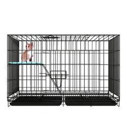 PAWS ASIA Wholesale Cheap Large Indoor Foldable Carrying Breeding Pet Cat Cages With Tray