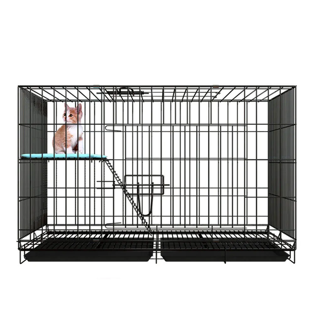 PAWS ASIA Wholesale Cheap Large Indoor Foldable Carrying Breeding Pet Cat Cages With Tray