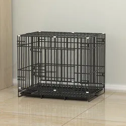 PAWS ASIA Wholesale High Quality Foldable Stackable Heavy Duty Large Dog Cage Metal Kennels With Plastic Tray